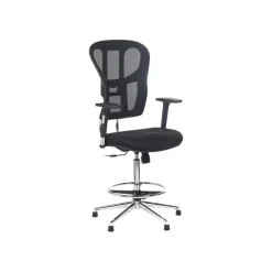 Fauteuil de bureau TANET - hauteur réglable - accoudoirs règlable - noir