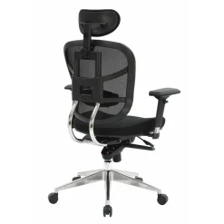 Fauteuil de bureau TECKNET - accoudoirs réglables - appuie-tête réglable - noir