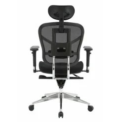 Fauteuil de bureau TECKNET - accoudoirs réglables - appuie-tête réglable - noir