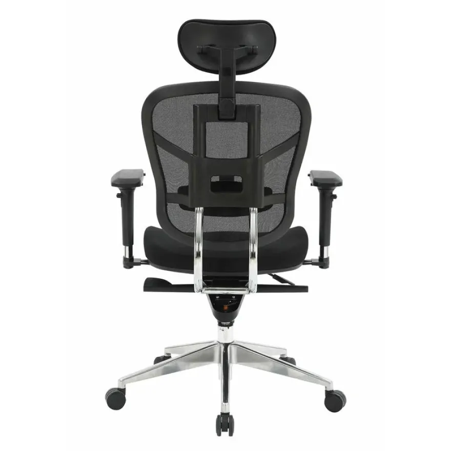 Fauteuil de bureau TECKNET - accoudoirs réglables - appuie-tête réglable - noir