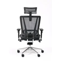 Fauteuil de bureau VASEAT - accoudoirs réglables - appui-tête intégré - noir