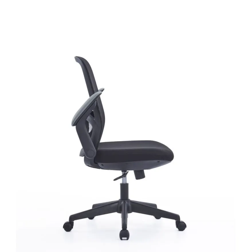 Fauteuil de bureau VEGA - accoudoirs rabattables - noir