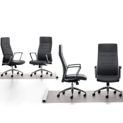 Fauteuil de bureau ZAIRA - accoudoirs fixes - noir