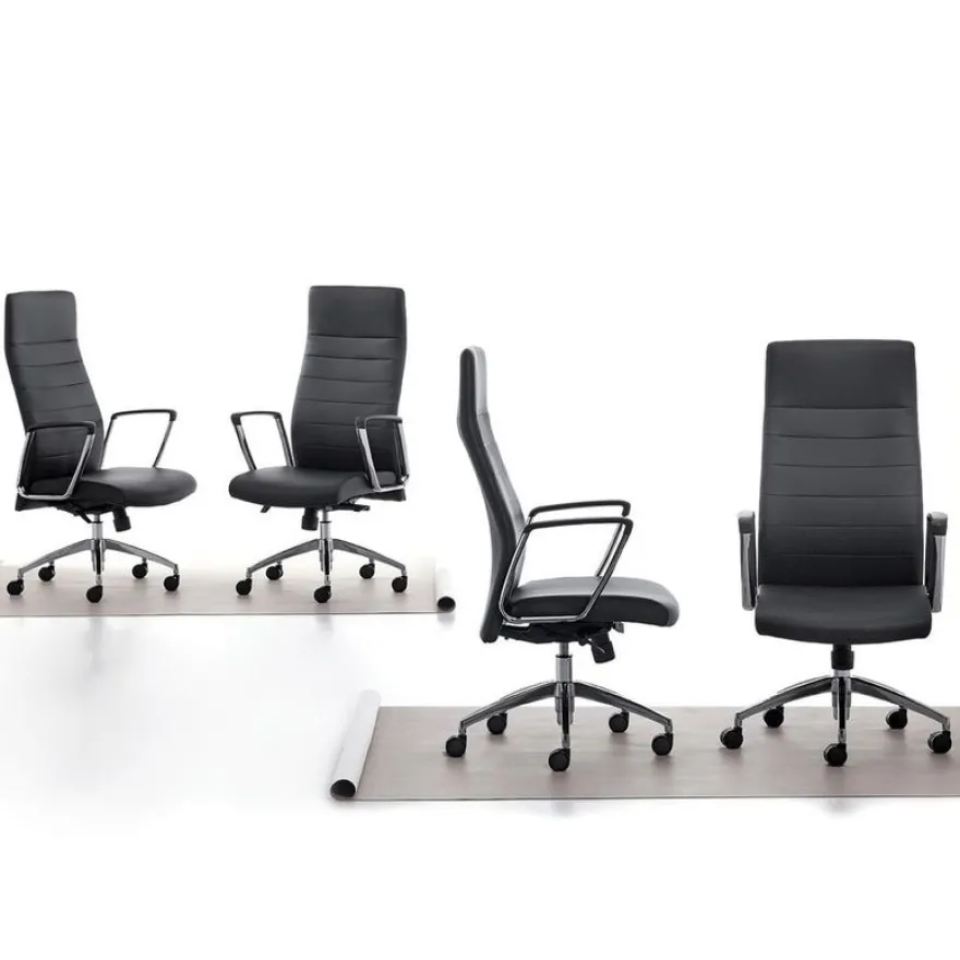 Fauteuil de bureau ZAIRA - accoudoirs fixes - noir