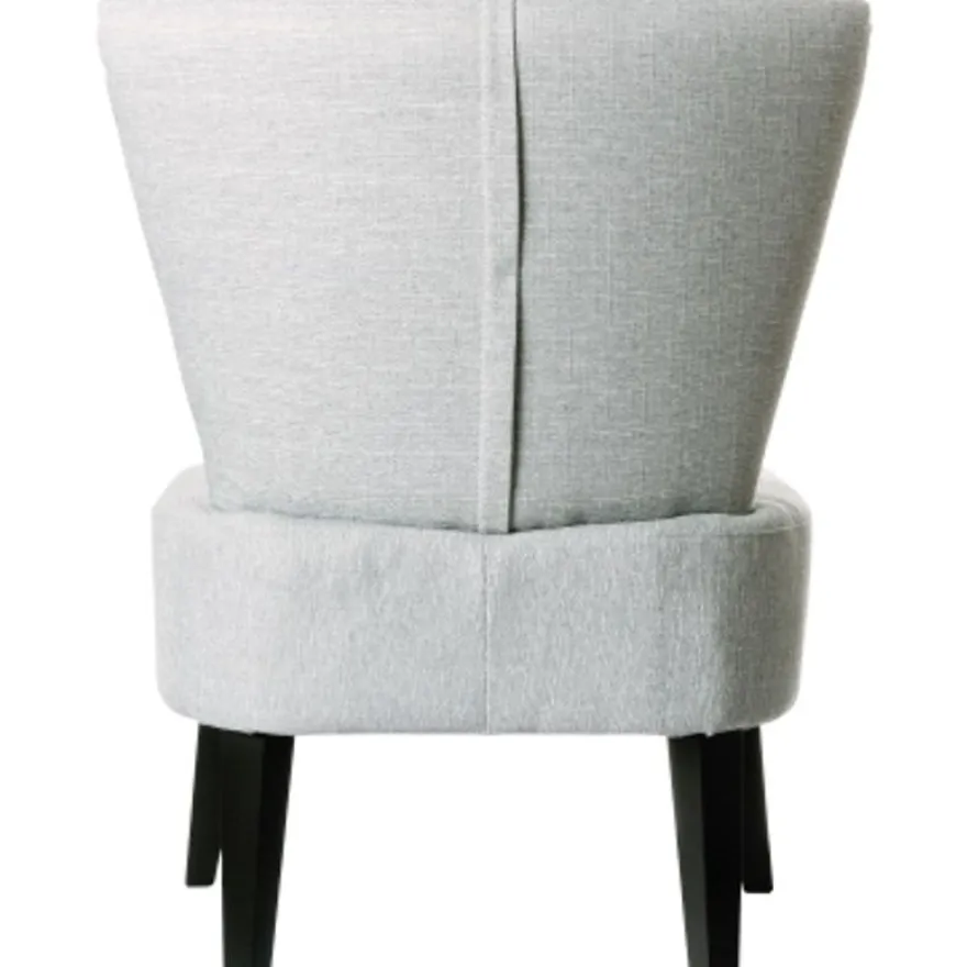 Fauteuil d'accueil BRIGHTON - Piétement en hêtre massif coloris noir - tissu gris clair