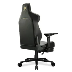 Fauteuil gamer ARMOR EVO M - accoudoirs réglables - appui-tête intégré - noir et or