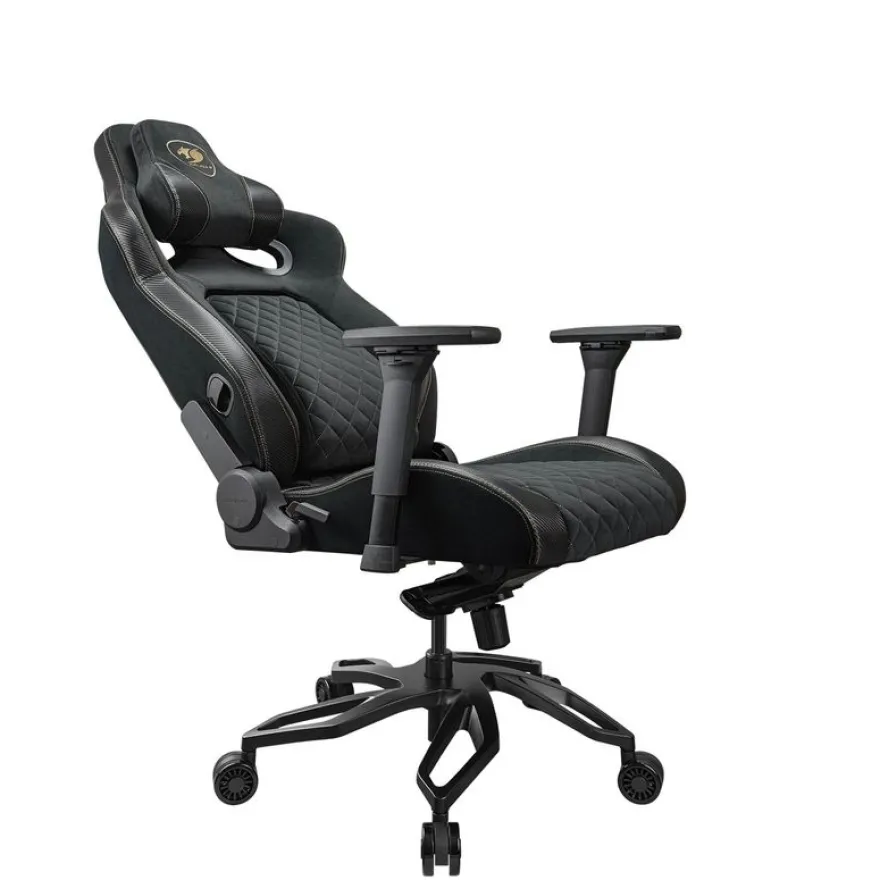 Fauteuil gamer ARMOR TITAN PRO V2 - accoudoirs réglables - appui-tête amovible - noir