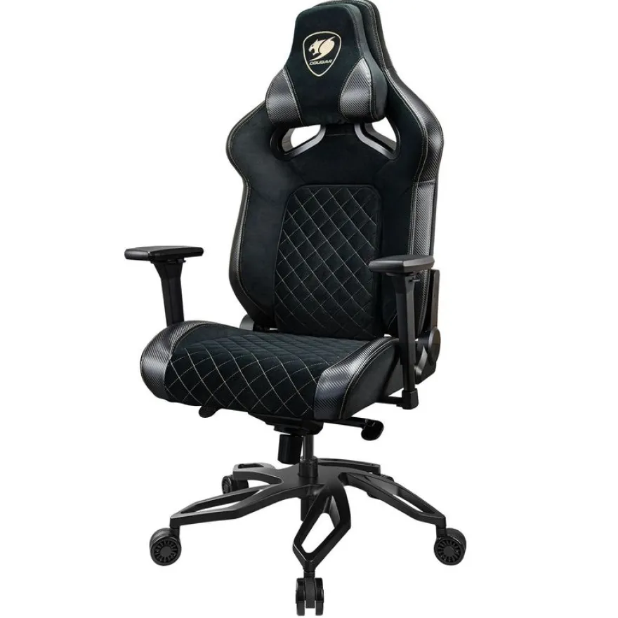 Fauteuil gamer ARMOR TITAN PRO V2 - accoudoirs réglables - appui-tête amovible - noir