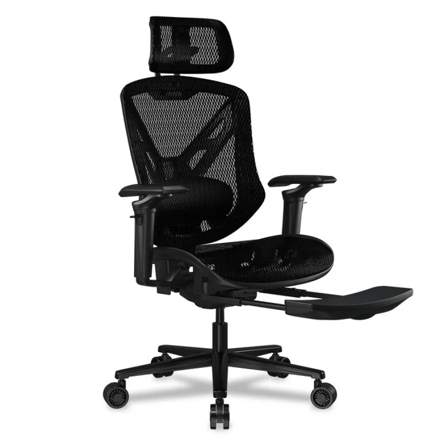 Fauteuil gamer SPEEDER - accoudoirs réglables - appui-tête intégré - noir