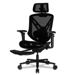 Fauteuil gamer SPEEDER - accoudoirs réglables - appui-tête intégré - noir