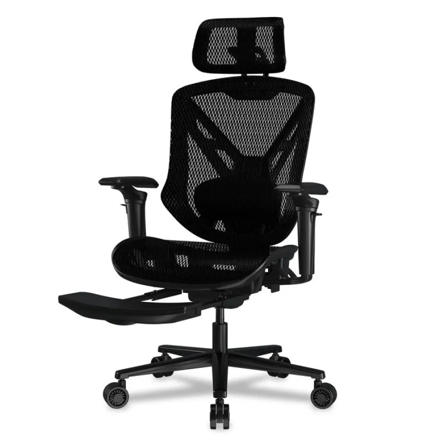 Fauteuil gamer SPEEDER - accoudoirs réglables - appui-tête intégré - noir