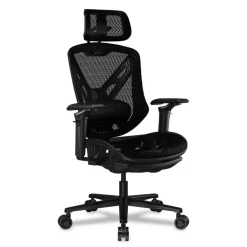 Fauteuil gamer SPEEDER - accoudoirs réglables - appui-tête intégré - noir