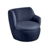 Fauteuil KURLY - velours côtelé - bleu marine