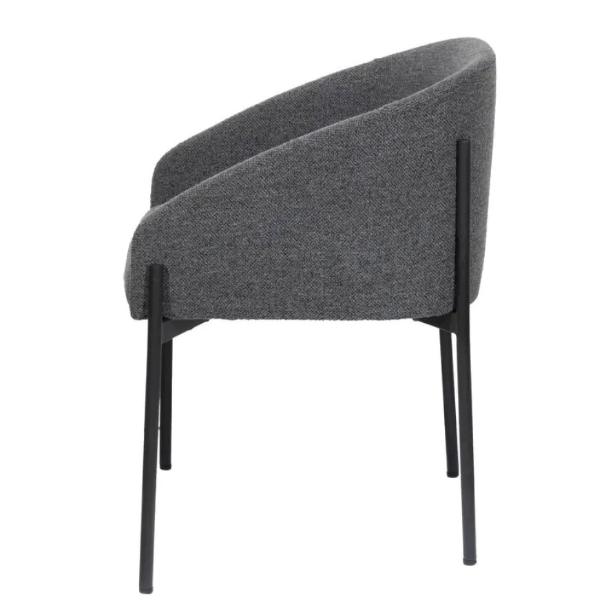 Fauteuil MILO - Tissu - anthracite