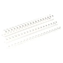 Fellowes - 100 anneaux de reliure en plastique - 10 mm - jusqu'à 55 feuilles - blanc
