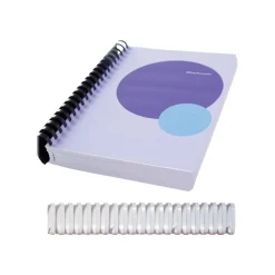 Fellowes - 50 anneaux de reliure en plastique - 45 mm - jusqu'à 410 feuilles - blanc