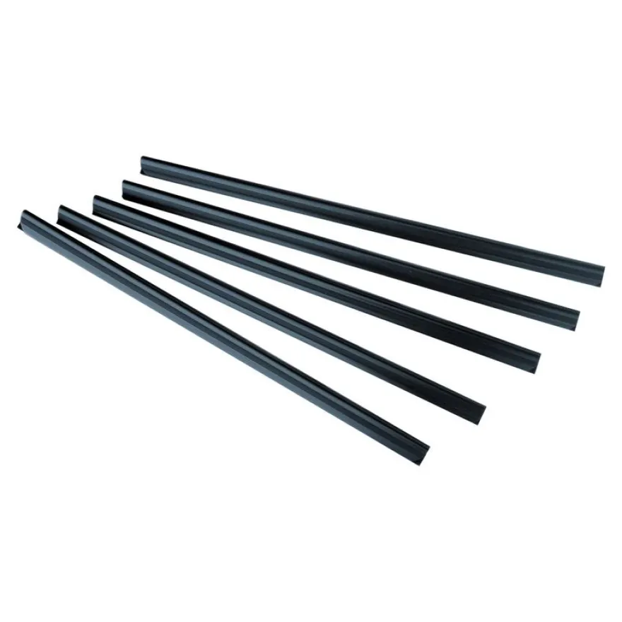 Fellowes - 50 Baguettes à relier - 12 mm - jusqu'à 120 feuilles - noir