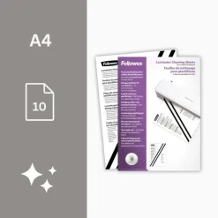 Fellowes - 10 feuilles de nettoyage pour plastifieuse A4