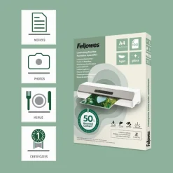 Fellowes - 100 pochettes de plastification A4 - recyclé - brillantes