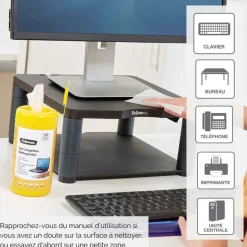 Fellowes - boîte de 100 lingettes nettoyantes multi-surfaces