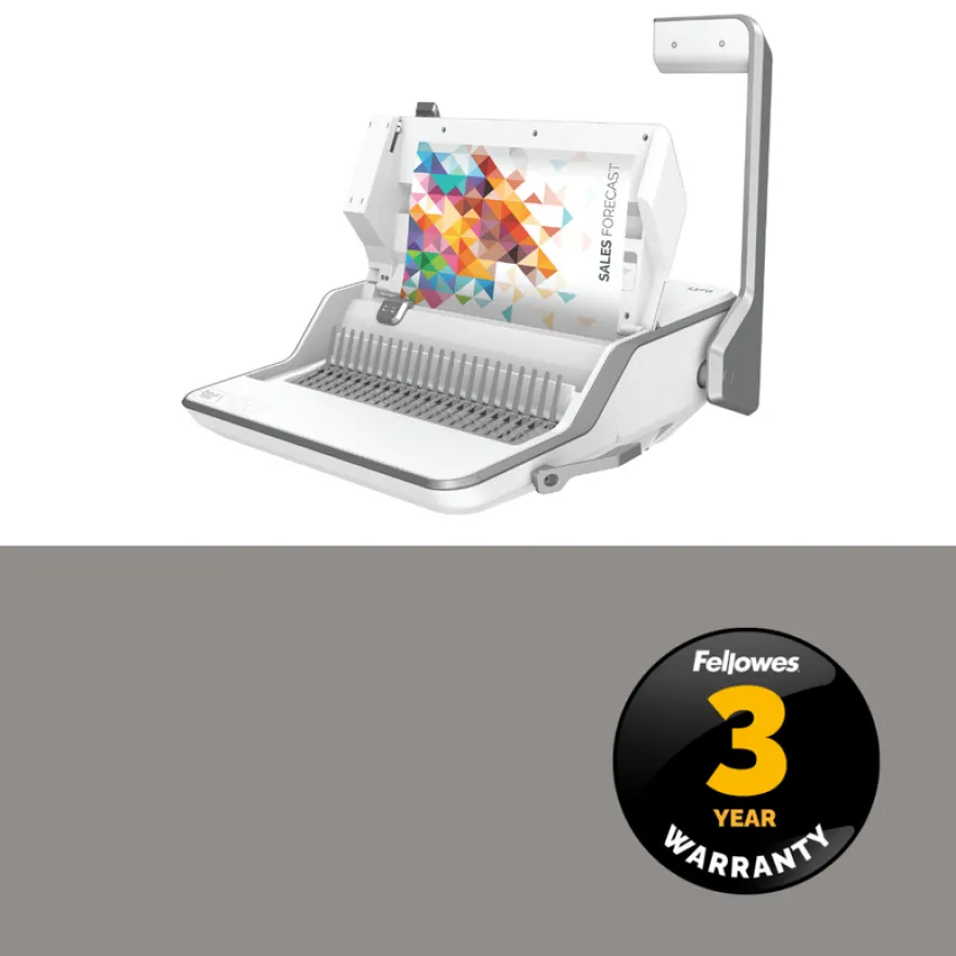 Fellowes Lyra 3-in-1 - machine à relier / relieuse perforeuse manuelle - perfore 30 feuilles - relie 300f