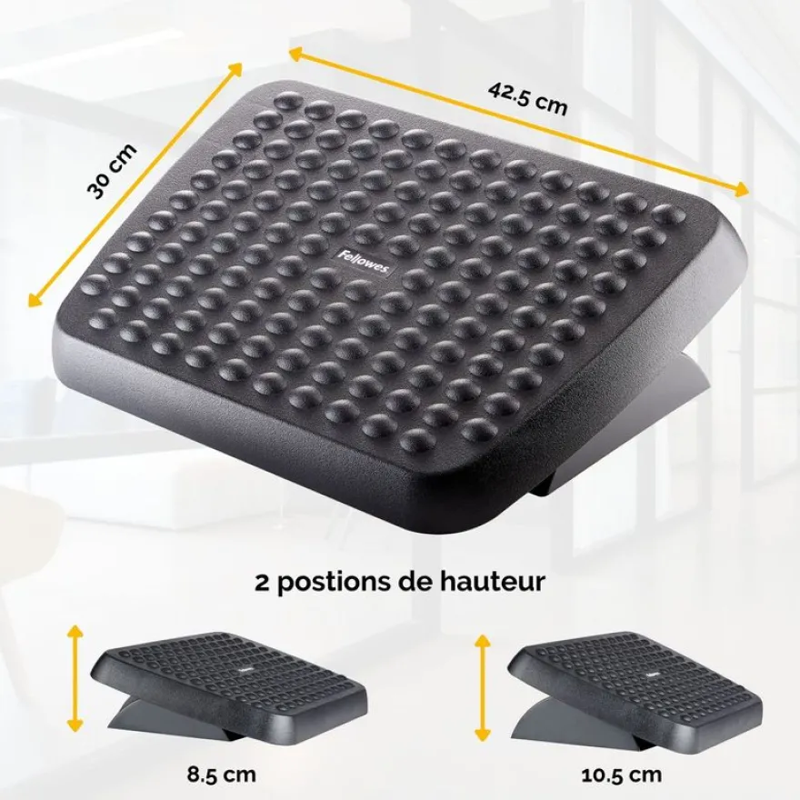 Fellowes - Repose-pieds réglable en hauteur - surface massante