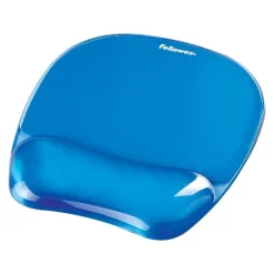 Fellowes - Tapis de souris avec repose-poignet Crystals Gel bleu