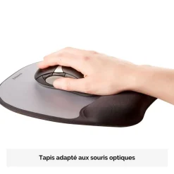 Fellowes - Tapis de souris / Repose-poignet en mousse à mémoire de forme - adapté aux souris optiques - support antidérapant