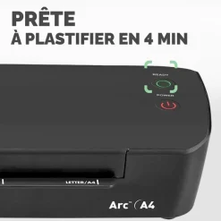 Fellowes Arc A4 - Plastifieuse A4 - jusqu'à 80 microns - anti-bourrage