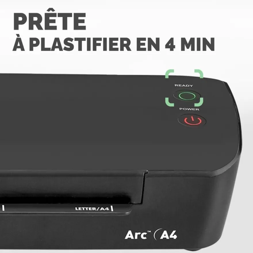Fellowes Arc A4 - Plastifieuse A4 - jusqu'à 80 microns - anti-bourrage
