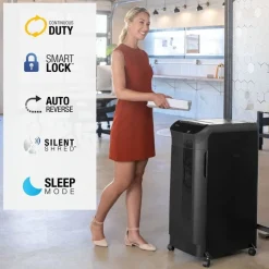 Fellowes AutoMax 550C - destructeur de documents coupe croisée - 550 feuilles - Corbeille 83 litres - anti-bourrage - destruction silencieuse
