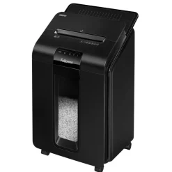 Fellowes AutoMax 100M - destructeur de documents coupe croisée mini-cut - 100 feuilles - Corbeille 23 litres - technologie anti-bourrage