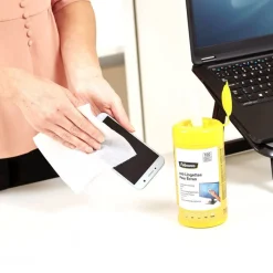 Fellowes Boîte de 100 lingettes nettoyantes pour écran