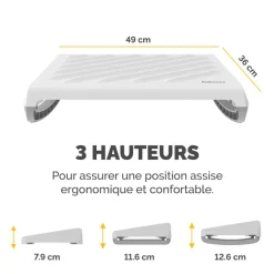 Fellowes Breyta - Repose-pieds - blanc