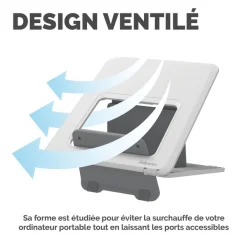 Fellowes Breyta - Support pour ordinateur portable jusqu'à 15,6" et 4kg - blanc
