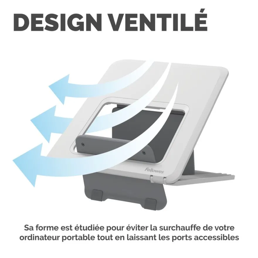 Fellowes Breyta - Support pour ordinateur portable jusqu'à 15,6" et 4kg - blanc