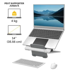 Fellowes Breyta - Support pour ordinateur portable jusqu'à 15,6" et 4kg - blanc