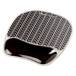 Fellowes chevron - Tapis de souris avec repose-poignet - support gel résistant - technologie anti-bactérienne Microban