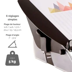 Fellowes Easy Glide - Porte-documents incliné format A3 - système de glissière facilitant l'écriture - possède un rangement et des passes câbles