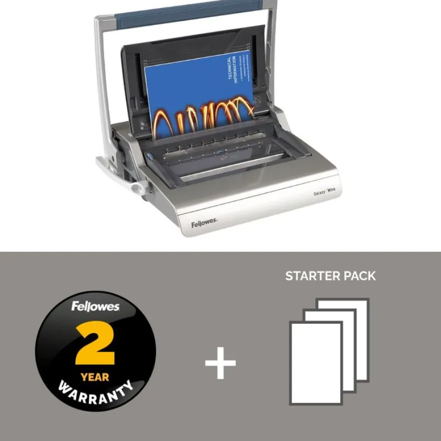 Fellowes Galaxy/Wire - machine à relier / relieuse perforeuse manuelle par anneaux métal - Perfore 15 feuilles - relie 130f