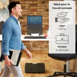 Fellowes Hylyft - Support pour ordinateur portable pliable - réglable en hauteur sans effort - base antidérapante