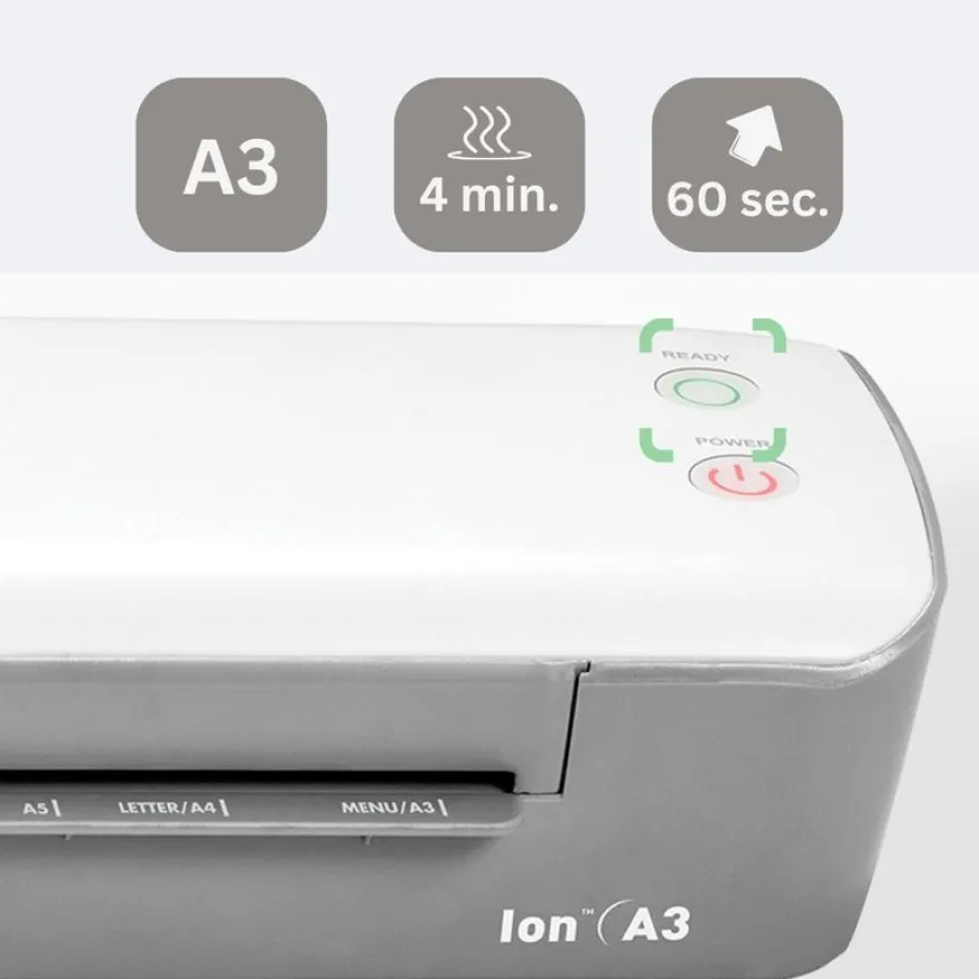 Fellowes Ion A3 - Plastifieuse A3 - jusqu'à 125 microns