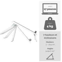 Fellowes I-Spire Series Quick Lift - support pour ordinateur portable - blanc
