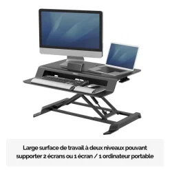 Fellowes Lotus LT - Station de travail assis-debout - noir