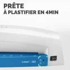 Fellowes Lunar + A3 - Plastifieuse A3 - de 80 à 125 microns - bleu
