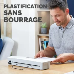 Fellowes Pixel - Plastifieuse A3 - de 80 à 125 microns, à chaud et à froid - anti-bourrage - temps de chauffe rapide