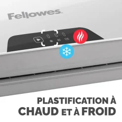 Fellowes Pixel - Plastifieuse A4 - de 80 à 125 microns, à chaud et à froid - anti-bourrage - temps de chauffe rapide