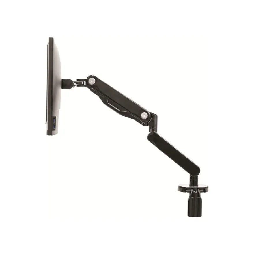 Fellowes Platinum series - Bras porte écran simple réglable - fixation sur bureau - noir
