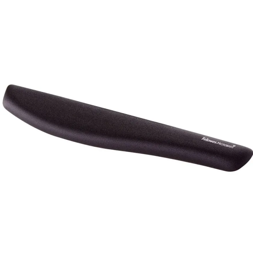 Fellowes PlushTouch - Repose-poignets clavier ergonomique - protection antibactérienne Microban - mousse à mémoire de forme résistante - noir