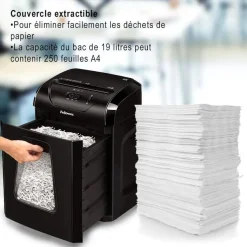 Fellowes Powershred 12C - destructeur de documents coupe croisée -12 feuilles - Corbeille 12 litres